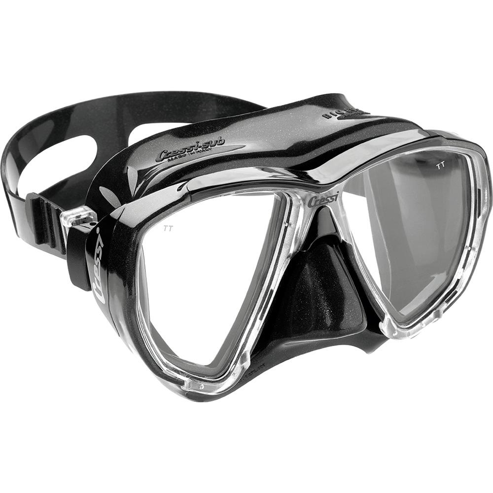 Apnea e Snorkeling Silicone Trasparente/Nero Cressi Big Eyes Maschera Ideale per Immersioni 
