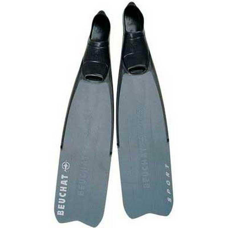BEUCHAT MUNDIAL ONE 50 FIN FULL FOOT FINS FINS MASKS AND SNORKELS GREY 
