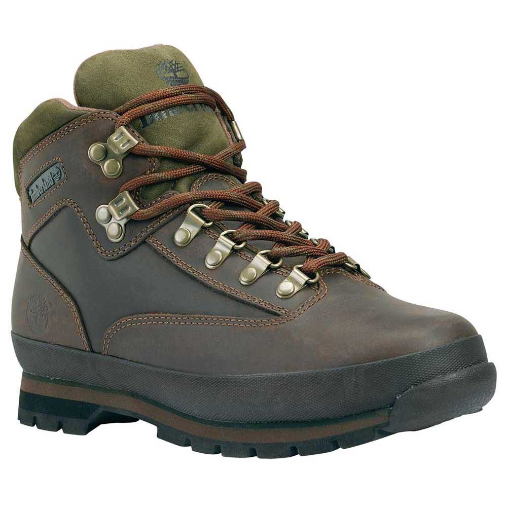 Euro Hiker Leather Smooth Hiking Boots Brown|