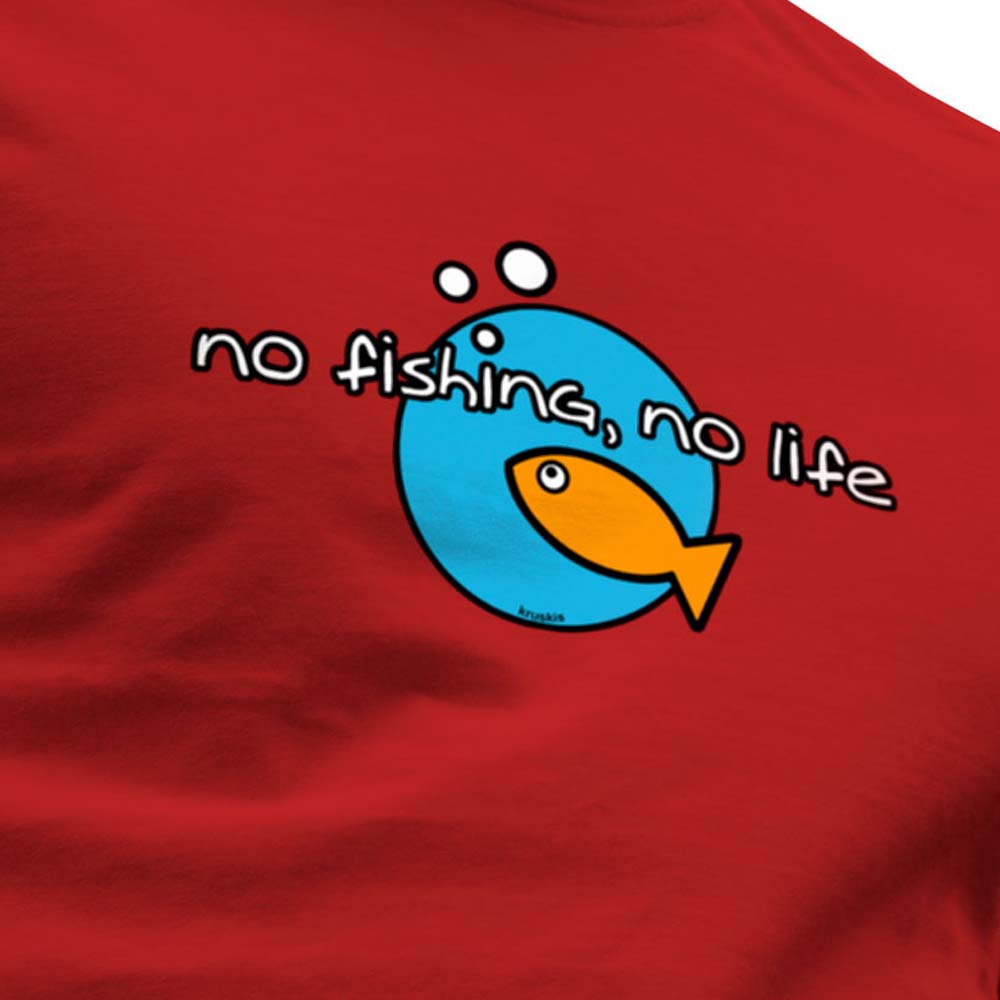 Kruskis No Fishing No Life T-shirt met korte mouwen
