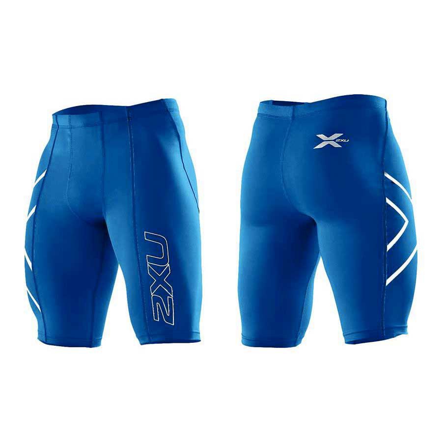 2xu-legging-courte-compression-royal-logo