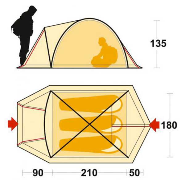 Ferrino Skyline 3P Fiberglass Tent
