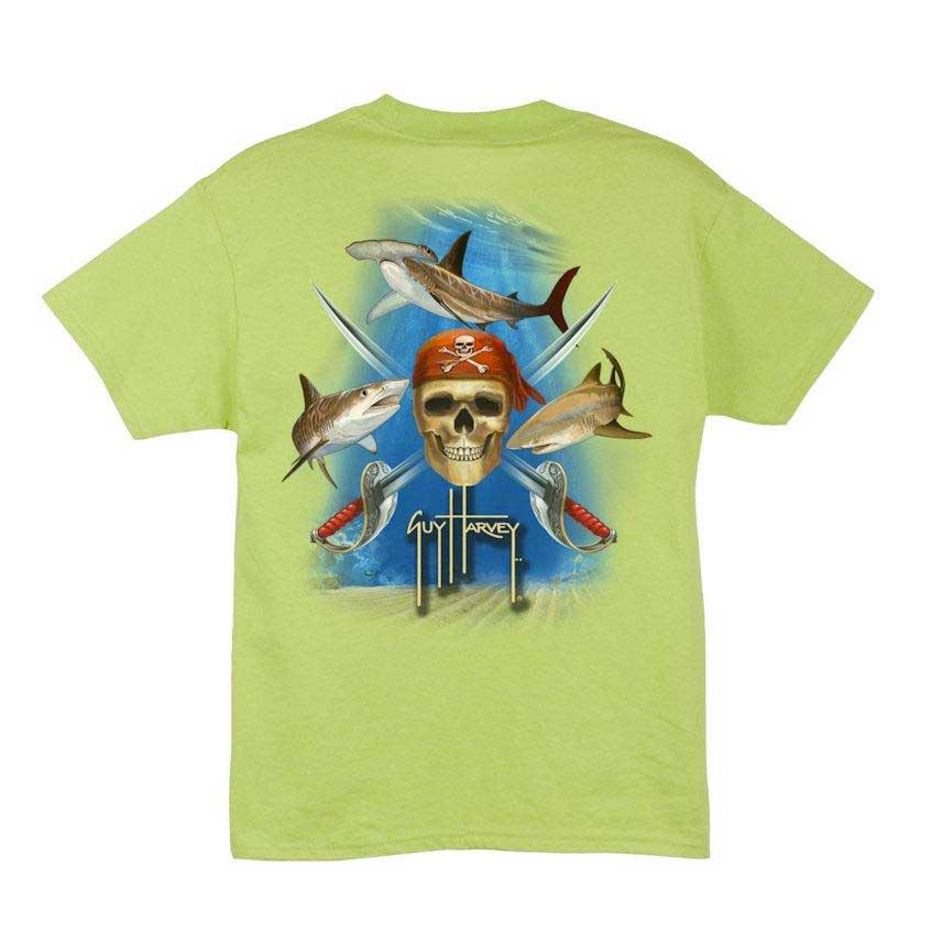 guy-harvey-pirate-shark-t-shirt-med-korte--rmer