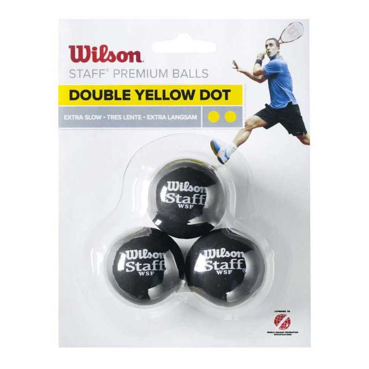 wilson-langsomme-doble-gule-prikker-squashballer-staff-extra