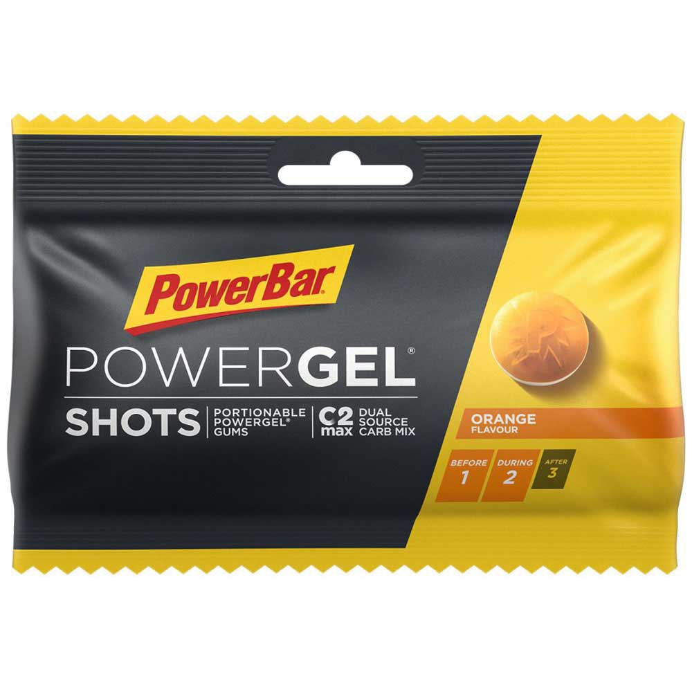 Powerbar Caixa Géis Energia PowerGel Shots 60g 16 Unidades Laranja