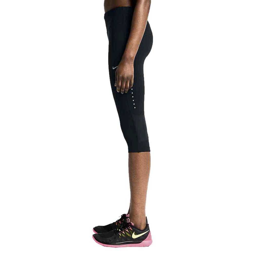 Nike Dri Fit Epic Run Running Capri Leggings 904916-012 Gray