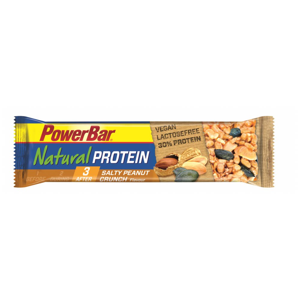 Powerbar Natural Protein 40g 24 Einheiten Salzig Erdnuss Knirschen Energie Riegel Kasten
