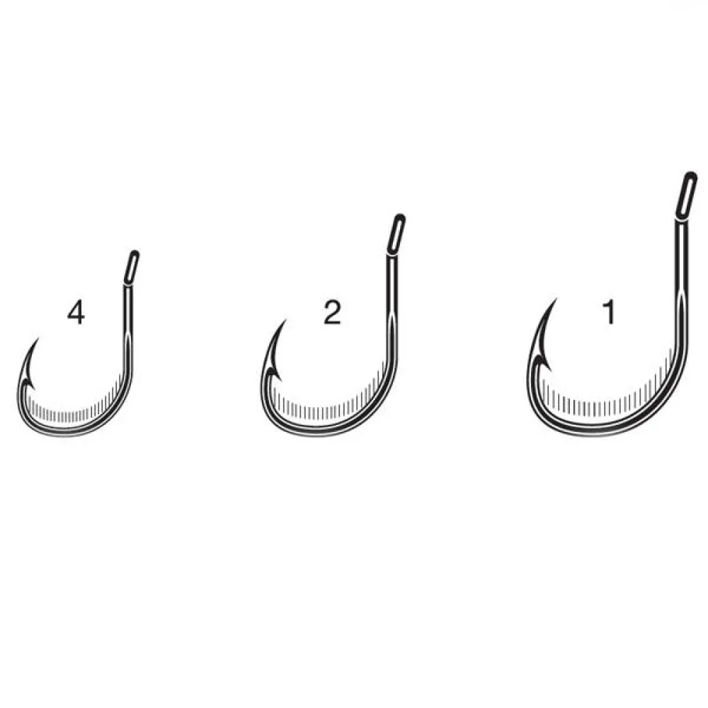 VMC 7102 Vanadium Carp - Lot De 10 Hameçons Simples Œillet Renversé Ultra Solides Pour Pêche à La Bouillette