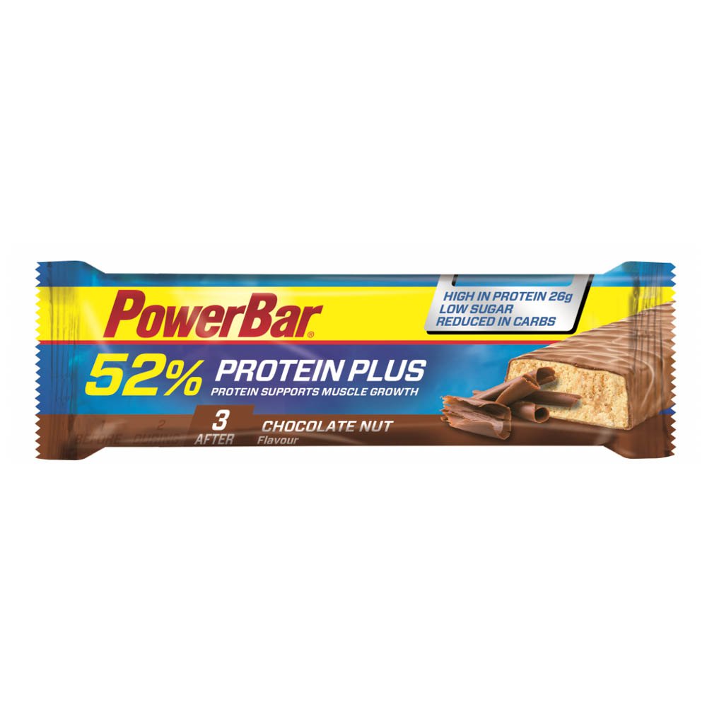 Powerbar Proteiini Plus 52% 50g 20 Yksiköitä Suklaa Pähkinät Energiaa Baarit Laatikko
