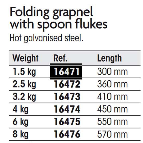Plastimo Âncora Folding Grapnel With Spoon Flukes 2.5