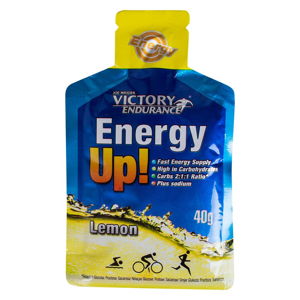 Victory endurance Energy Up 40g 24 Unidades Limão Energia Géis Caixa
