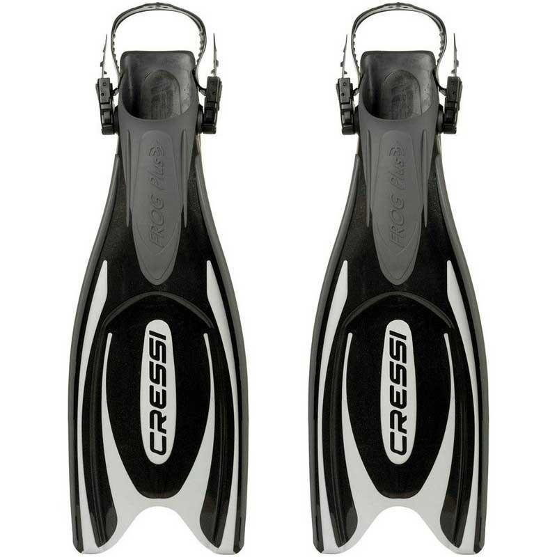Cressi Cressi Pair of Bungee Reaction And Frog Plus Black 