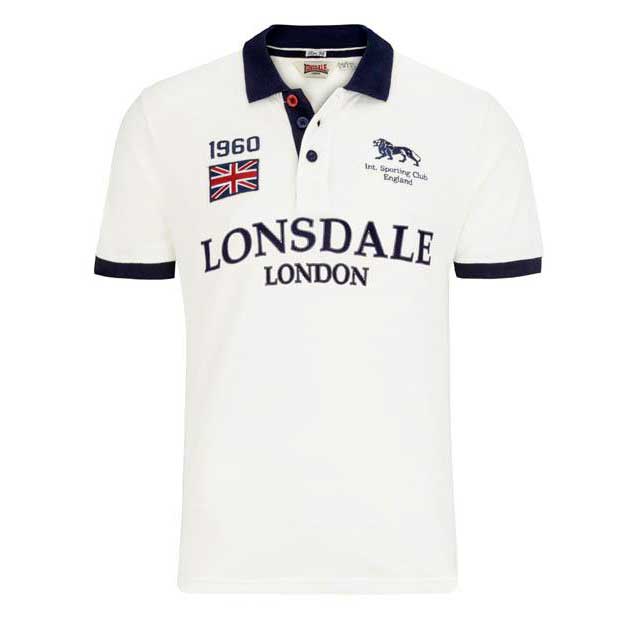 Evolueren Je zal beter worden Bezighouden Lonsdale Gatley Short Sleeve Polo Shirt White | Dressinn