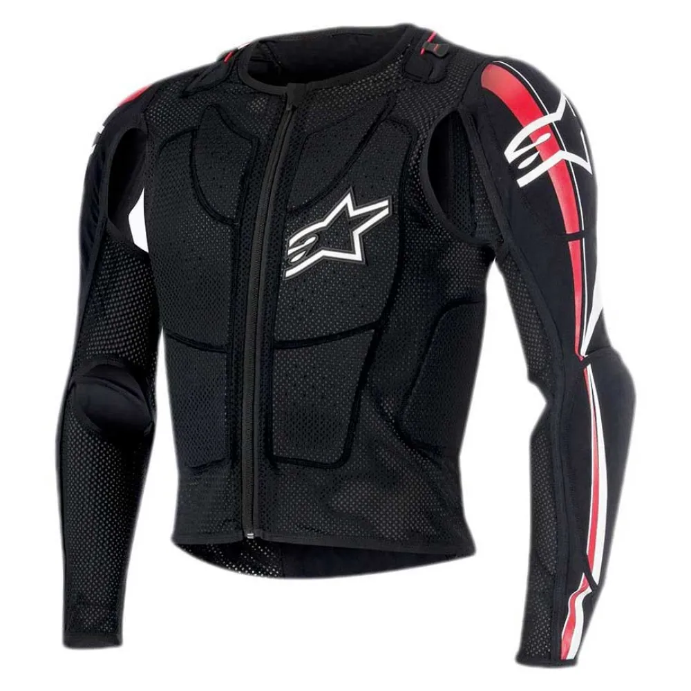 Alpinestars Bionic Plus V2 Veste Protectrice Moto - Noir/Rouge, XL, Protection Dorsale Et Pectorale