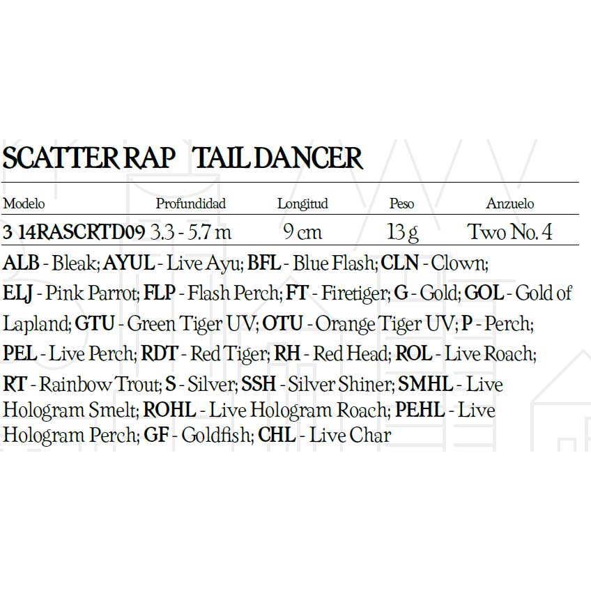 Rapala Minnow Scatter Rap Tail Dancer 90 Mm 13g