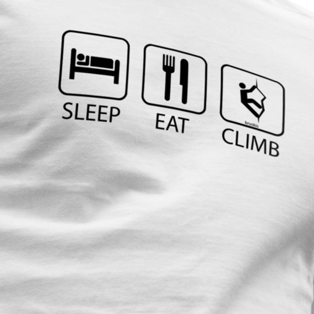 Kruskis Sleep Eat And Climb lyhythihainen t-paita