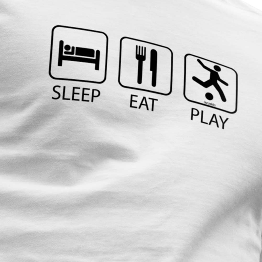 Kruskis Camiseta de manga curta Sleep Eat And Play Football