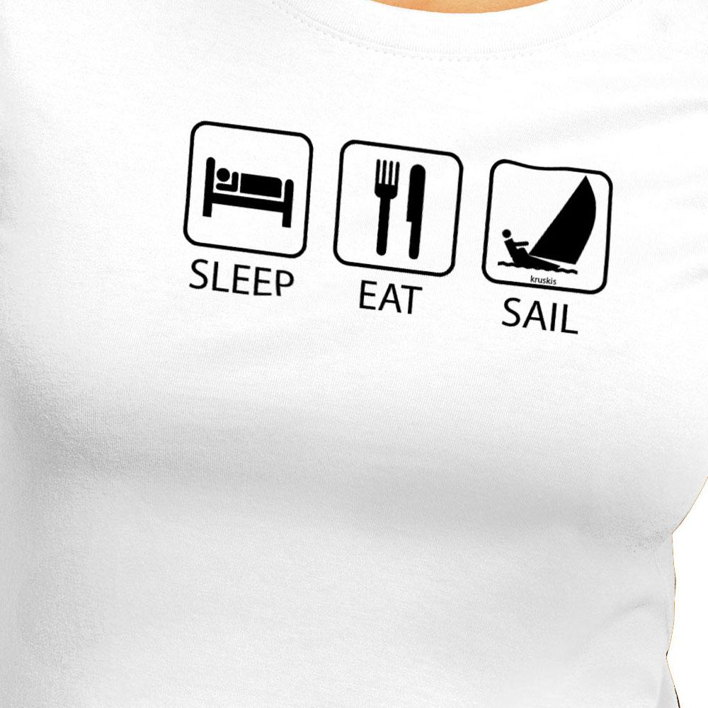 Kruskis Camiseta de manga curta Sleep Eat And Sail