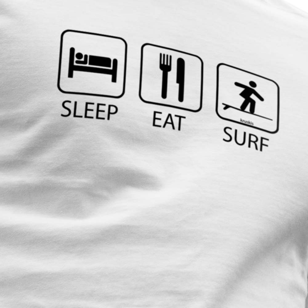 Kruskis Maglietta a maniche corte Sleep Eat and Surf Short Sleeve T-shirt