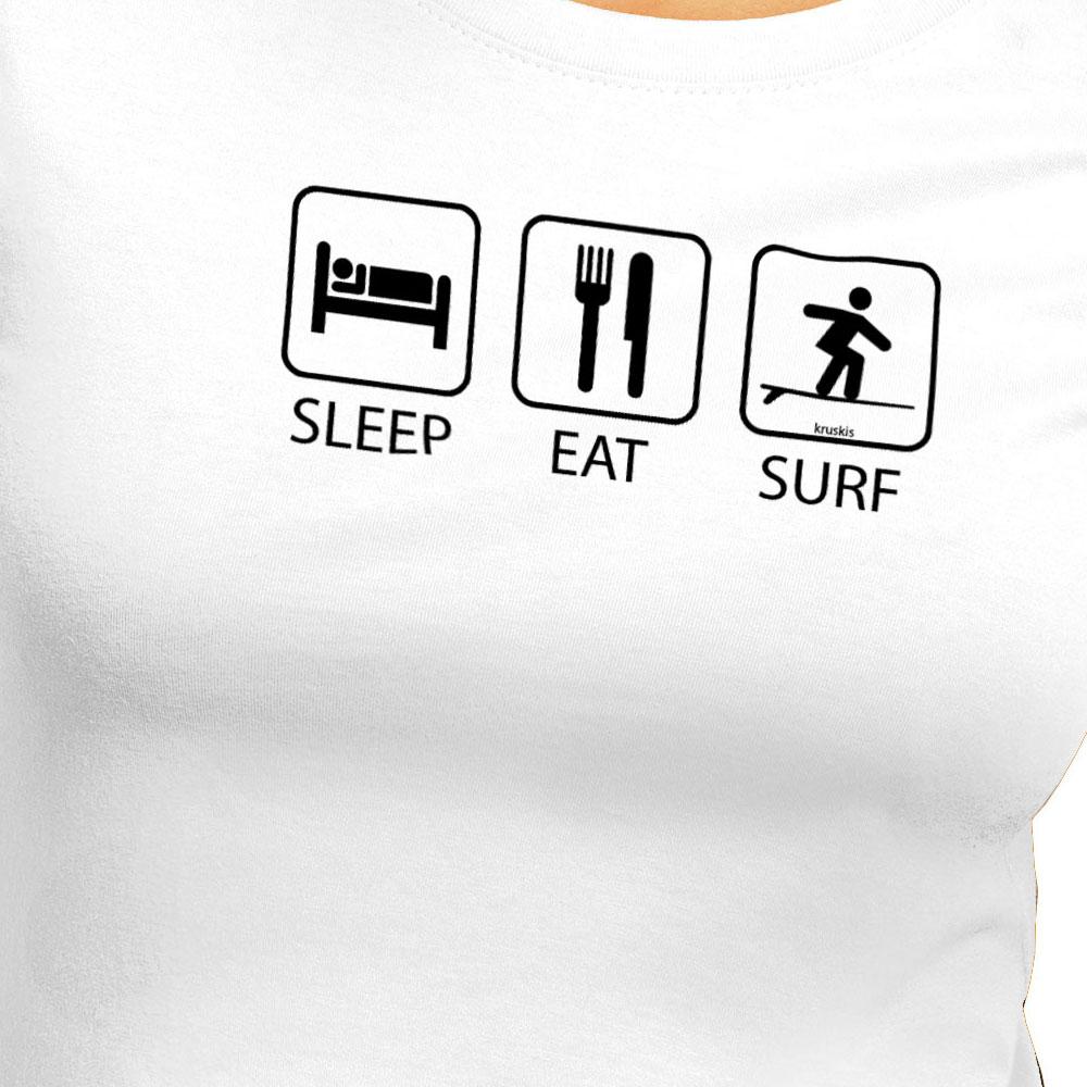 Kruskis Camiseta de manga curta Sleep Eat And Surf