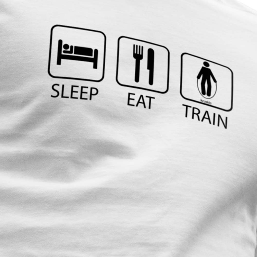 Kruskis Camiseta de manga curta Sleep Eat And Train