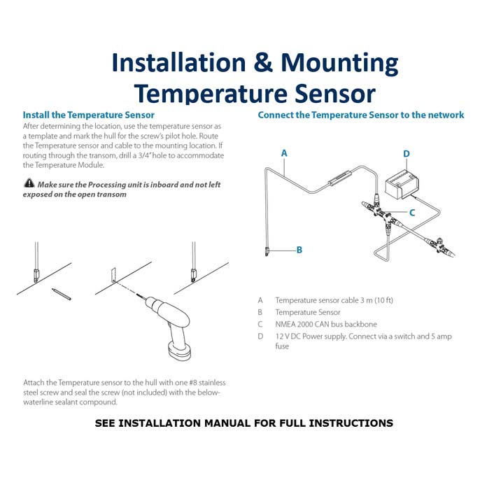 Lowrance Temperatur Sensor