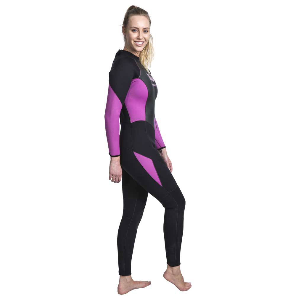 Trespass Womens Aquaria Neoprene Wetsuit with Inner Key Pocket Black 