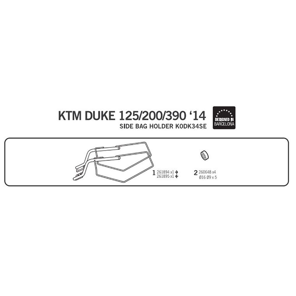 Shad Sideveskeholder KTM Duke 125/200/390