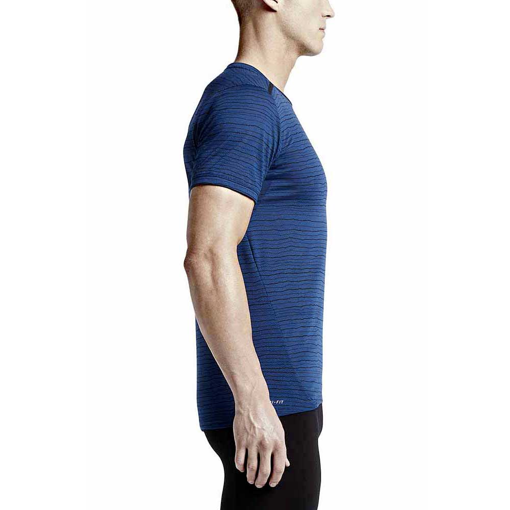 Nike Dri Fit Cool Tailwind Stripe Korte Mouwen T-Shirt