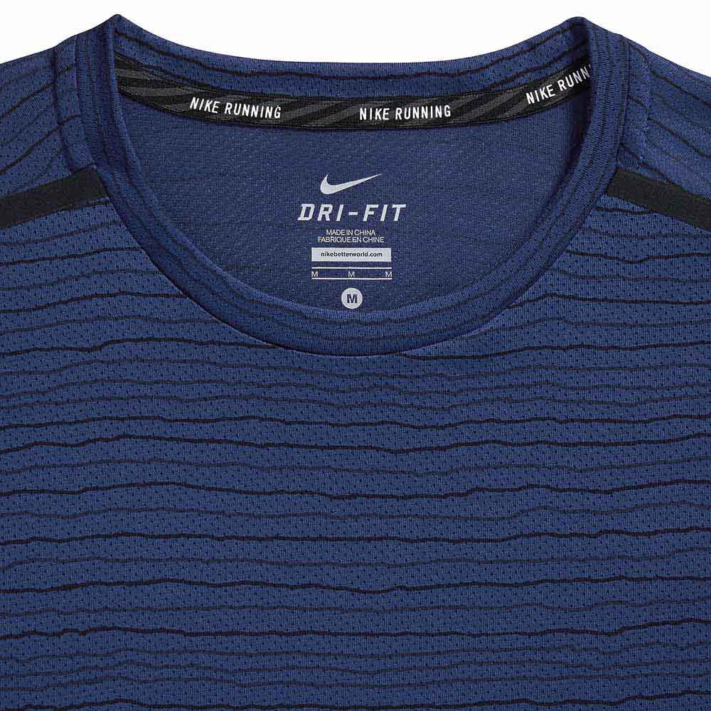 Nike Dri Fit Cool Tailwind Stripe Korte Mouwen T-Shirt