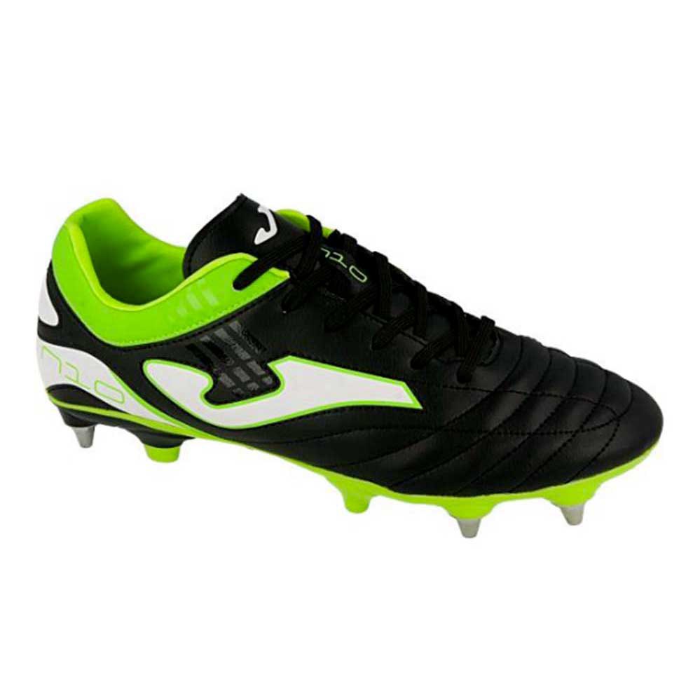 Joma N-10 PRO 501 Moulded Football Boots Black/Fluo Green 
