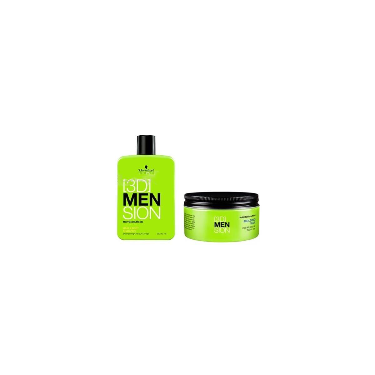 schwarzkopf-bonacure-shampoo-3d-men-250ml-molding-wax-100ml