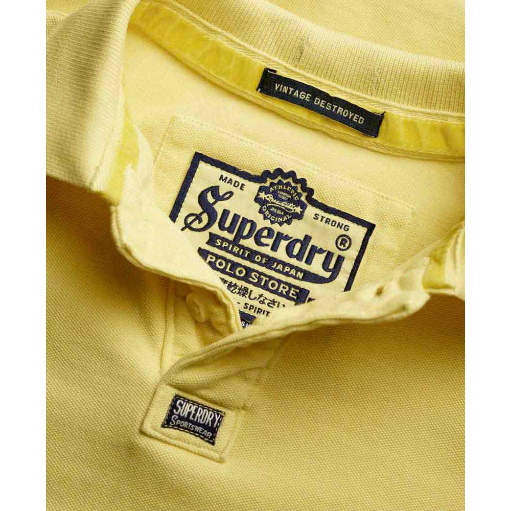 Superdry Vintage Destroyed Pique Short Sleeve Polo Shirt