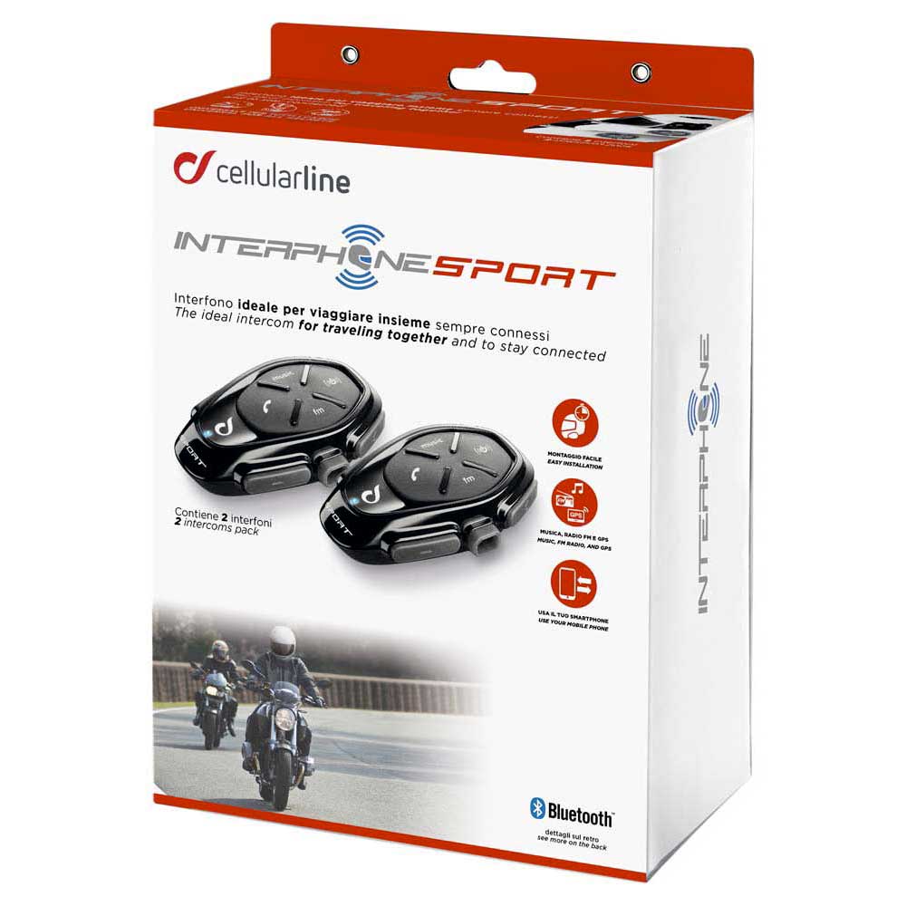 Interphone cellularline Intercomunicador Sport Pack Doble