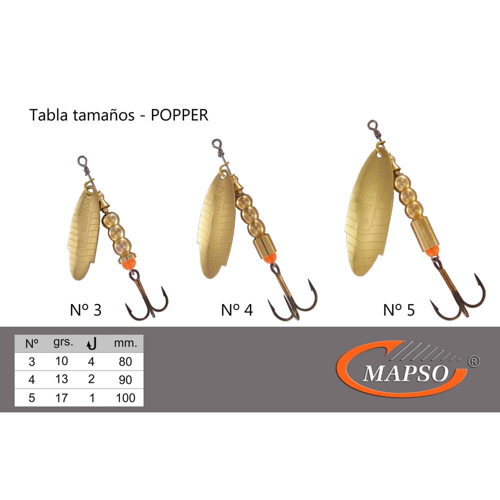 Mapso Popper Spoon 90 mm 13g 5 Units
