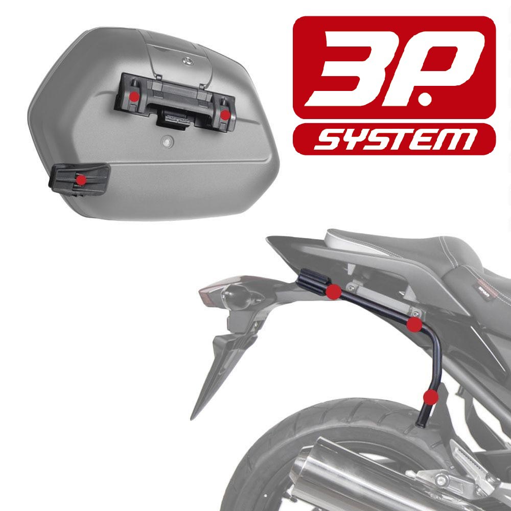 Shad 3P BMW R1200/R/RS&R1250R/RS Side Sager Montering BMW R1200/R/RS&R1250R/RS