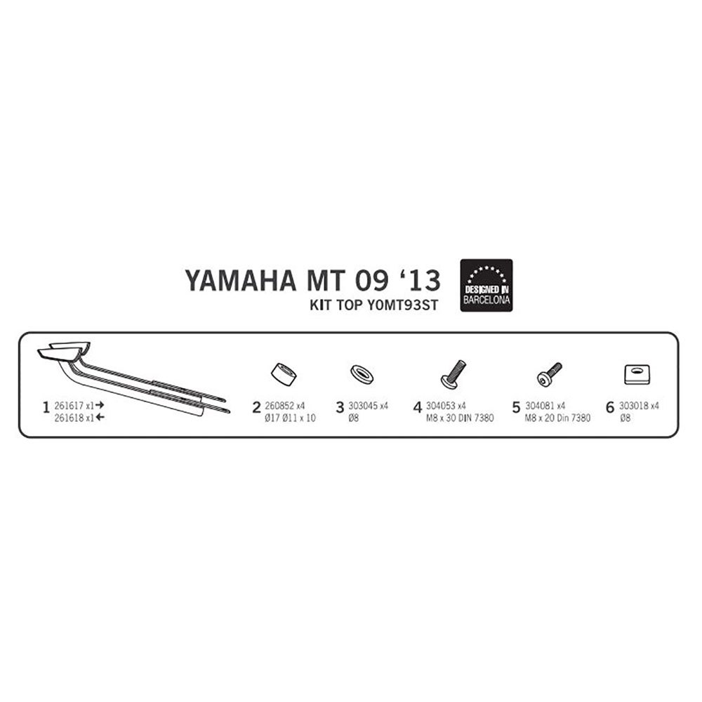 Shad Bagmontering Yamaha MT Top Master 09