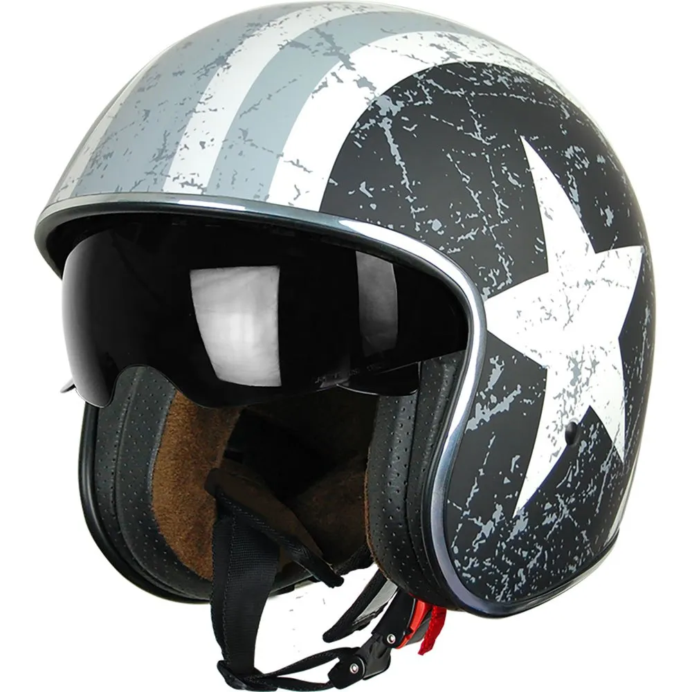 Origine Casco Jet Sprint Rebel Star Nero | Motardinn