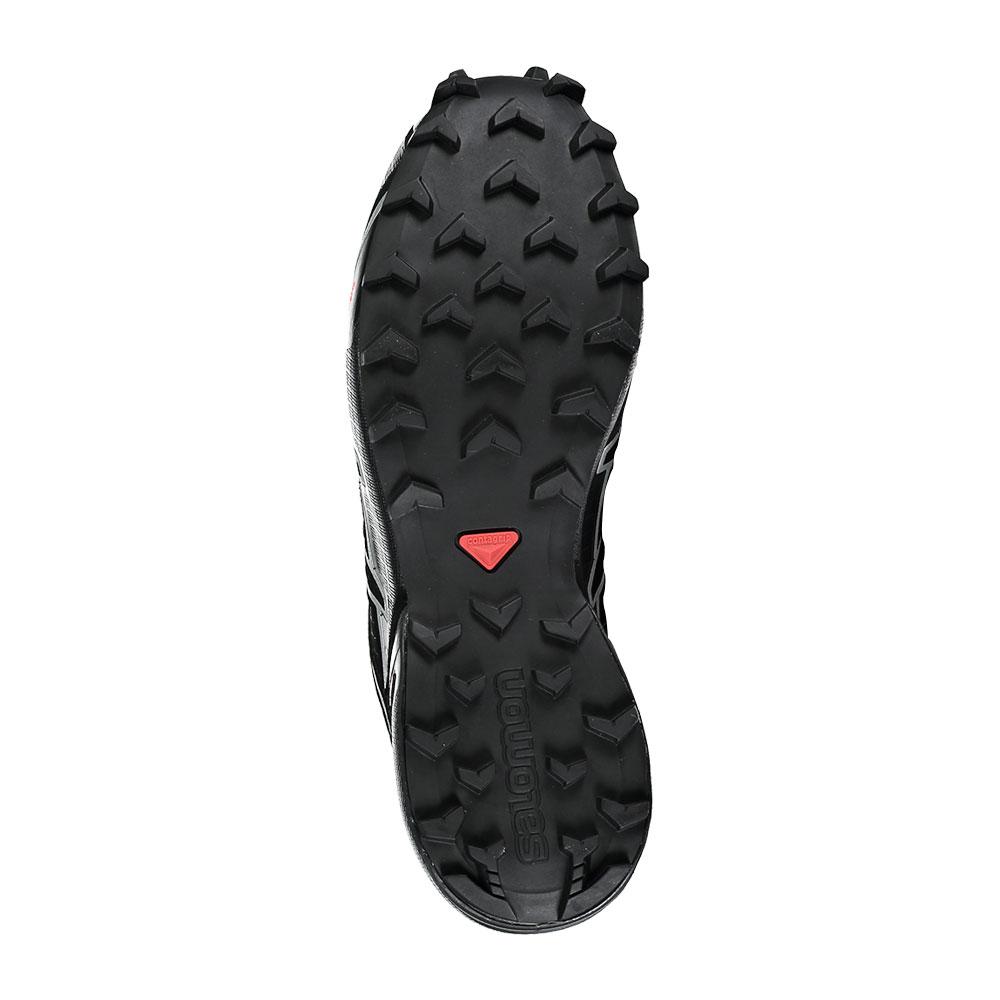SALOMON Men's Speedcross 4 GTX Trail Running Shoes Waterproof Black Black High Risk Red Mediterranean Blue 7 UK 