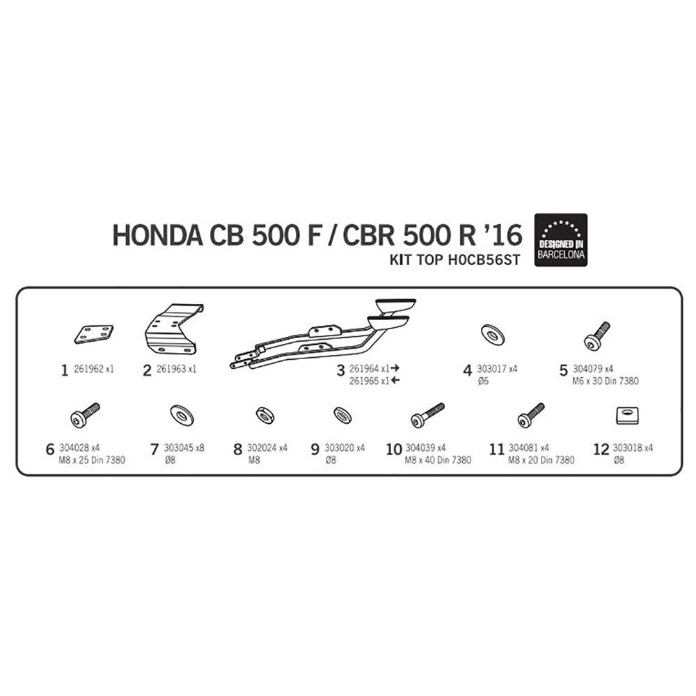 Shad Top Master Bagbeslag Honda CB500F/CBR500R