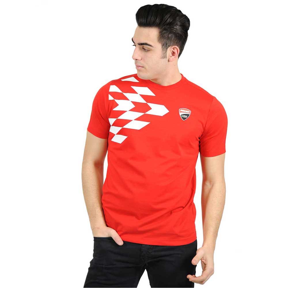 ducati-t-shirt-manche-courte-grid-print