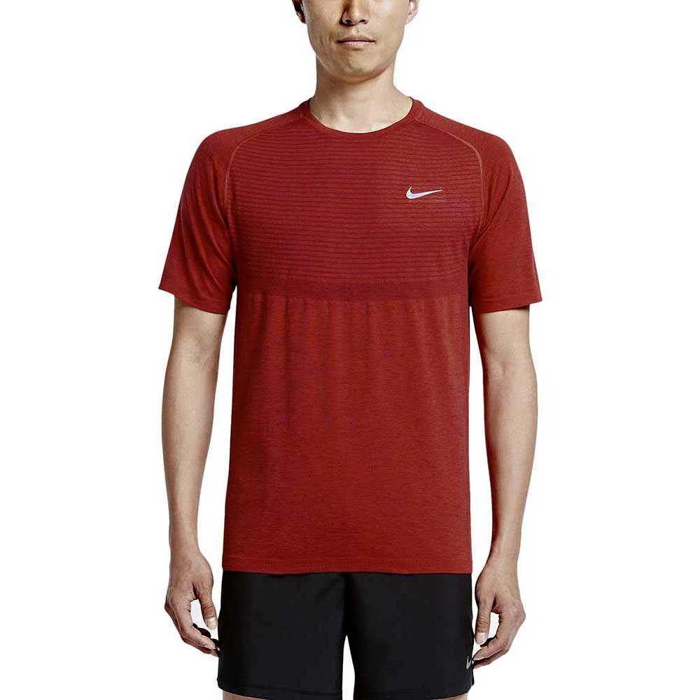 modbydeligt lyse kold Nike Dri Fit Knit Short Sleeve T-Shirt Red | Runnerinn