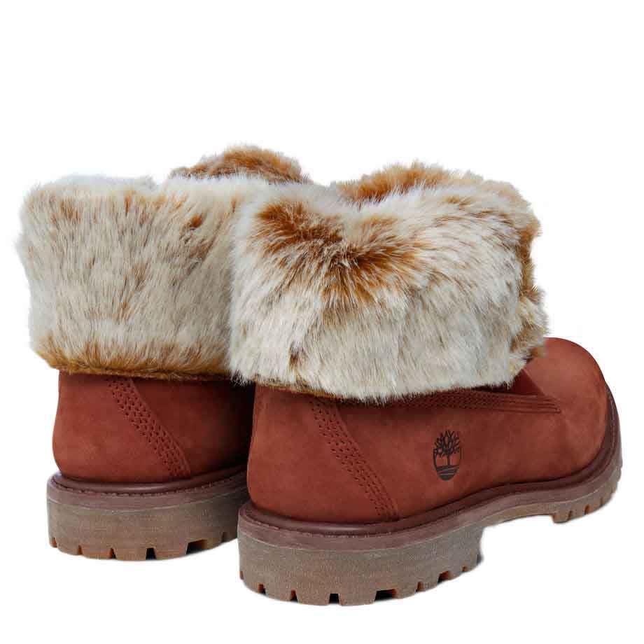 Timberland Authentics Faux Fur Fold Down Wide Boots