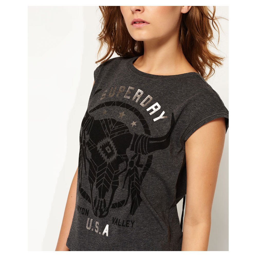 Superdry T-Shirt Sans Manches Savanna Fringe Skull