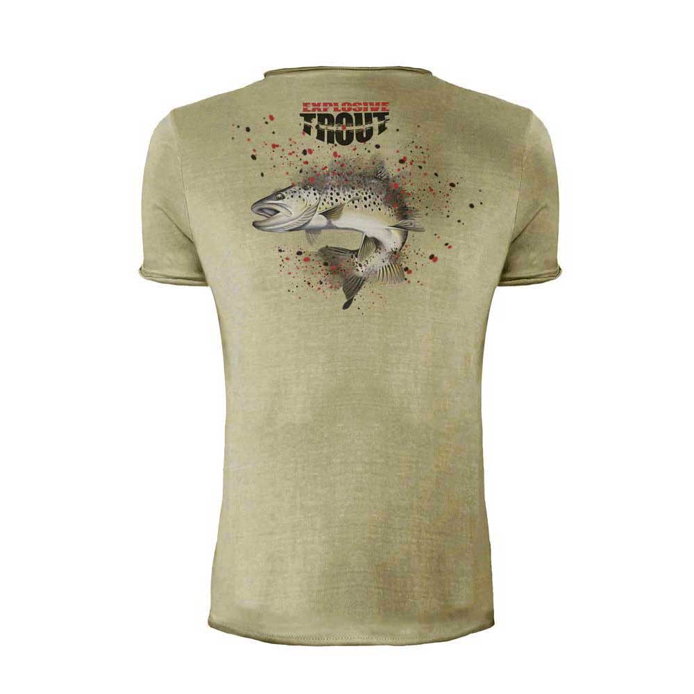 Hotspot design Vintage Trout Explosive Short Sleeve T-Shirt