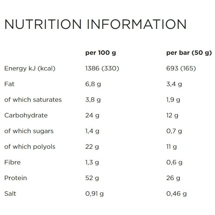 Powerbar Protéine Plus 52% 50g 20 Unités Biscuit Et Crème Énergie Barres Boîte