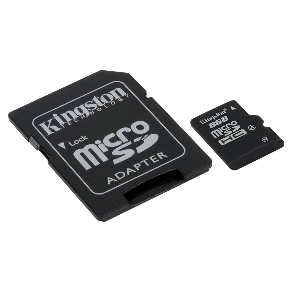 Kingston Micro SD Class 4 8GB + SD アダプタ メモリー カード 黒| Techinn
