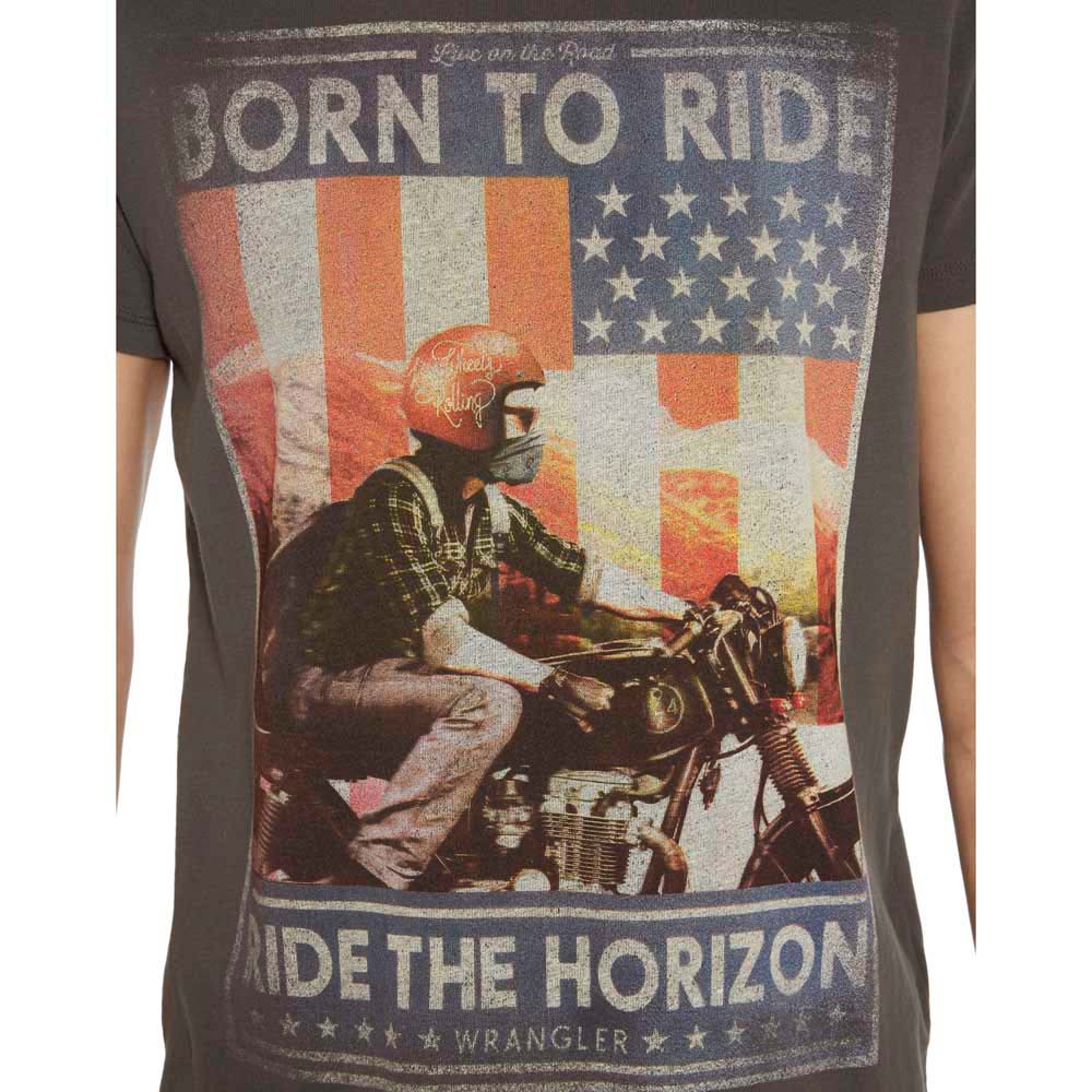 Wrangler Ss Born To Ride T Kurzarm T-Shirt