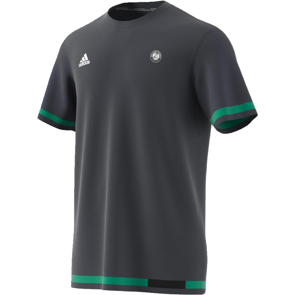 adidas Roland Garros Short Sleeve T-Shirt Black Smashinn