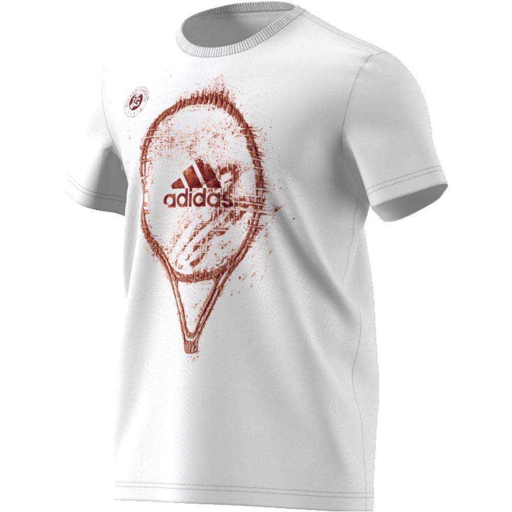 Pino La forma Especialidad adidas Roland Garros Short Sleeve T-Shirt White | Smashinn